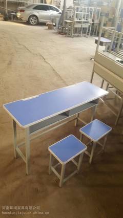 河南安阳内黄小学学生学校教室双人一体塑料斗课桌凳环阔家具
